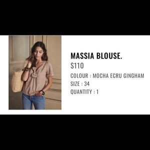 NWOT Sezane Massia Blouse